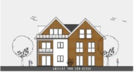 Ansichten Süd Osten - Neubau 3-Zimmer-Wohnung mit Dachterrasse